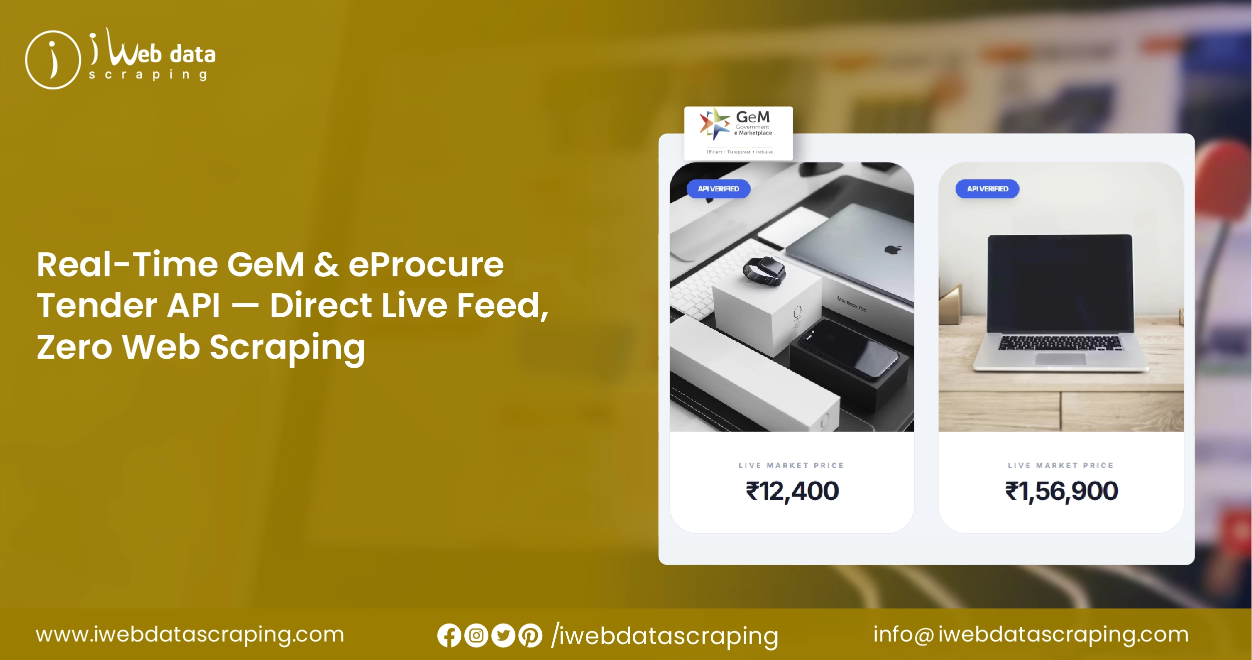 Real-Time GeM & eProcure Tender API — Direct Live Feed, Zero Web Scraping